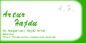 artur hajdu business card